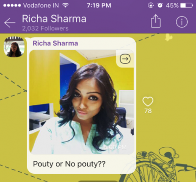 Richa Sharma on Viber Public Chat
