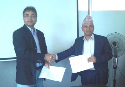 1469258787Pranay-Acharya-Enterprise-Director-of-Ncell-left-and-Dr.-Rishi-Ram-Sharma-Director-General-of-Department-of-Hydrology-and-Meteorology-exchanging-the-MoUon-Friday.jpg