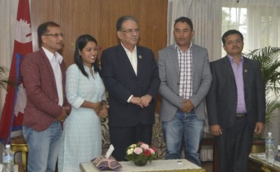 Nepali PM Prachand with Dhurmus-Suntali