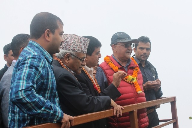 Kp Oli at Chandragiri, Rss Image