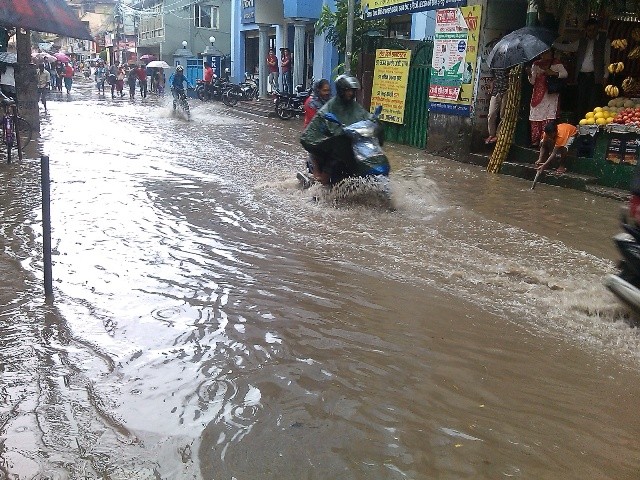 Water in Kathmandu road