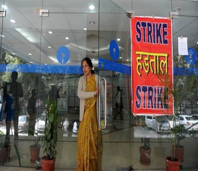 Indian bank unions on strike