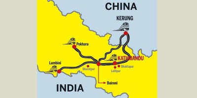 केरुङ–काठमाण्डौ रेलमार्ग ८ वर्षमा बन्ने, लागत ३ खर्ब