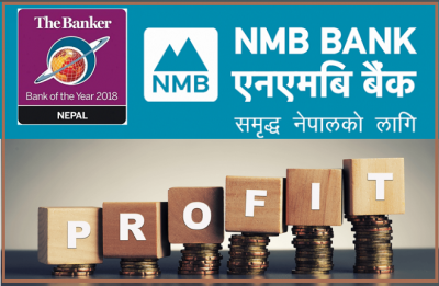 एनएमबी बैंकले ३९% सम्म लाभांश बाँड्नसक्ने, खूद ब्याज आम्दानीमा छलाङ