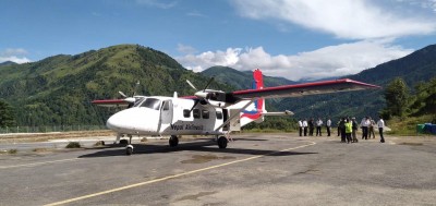 फाप्लु विमानस्थलमा चिनमा निर्मित विमानको परीक्षण उडान