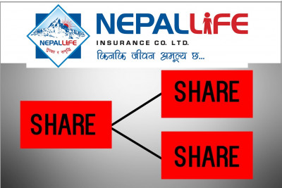 नेपाल लाइफका सेयरधनीको साथमा रहेको सेयरसंख्या दोब्बर हुँदै !