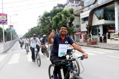विश्व वातावरण दिवसमा सांग्रिला डेभलमेन्ट बैंकको साइकल र्‍याली