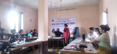 ललितपुरमा १५ दिने अप्पर कटाइ तथा सिलाइ तालिम